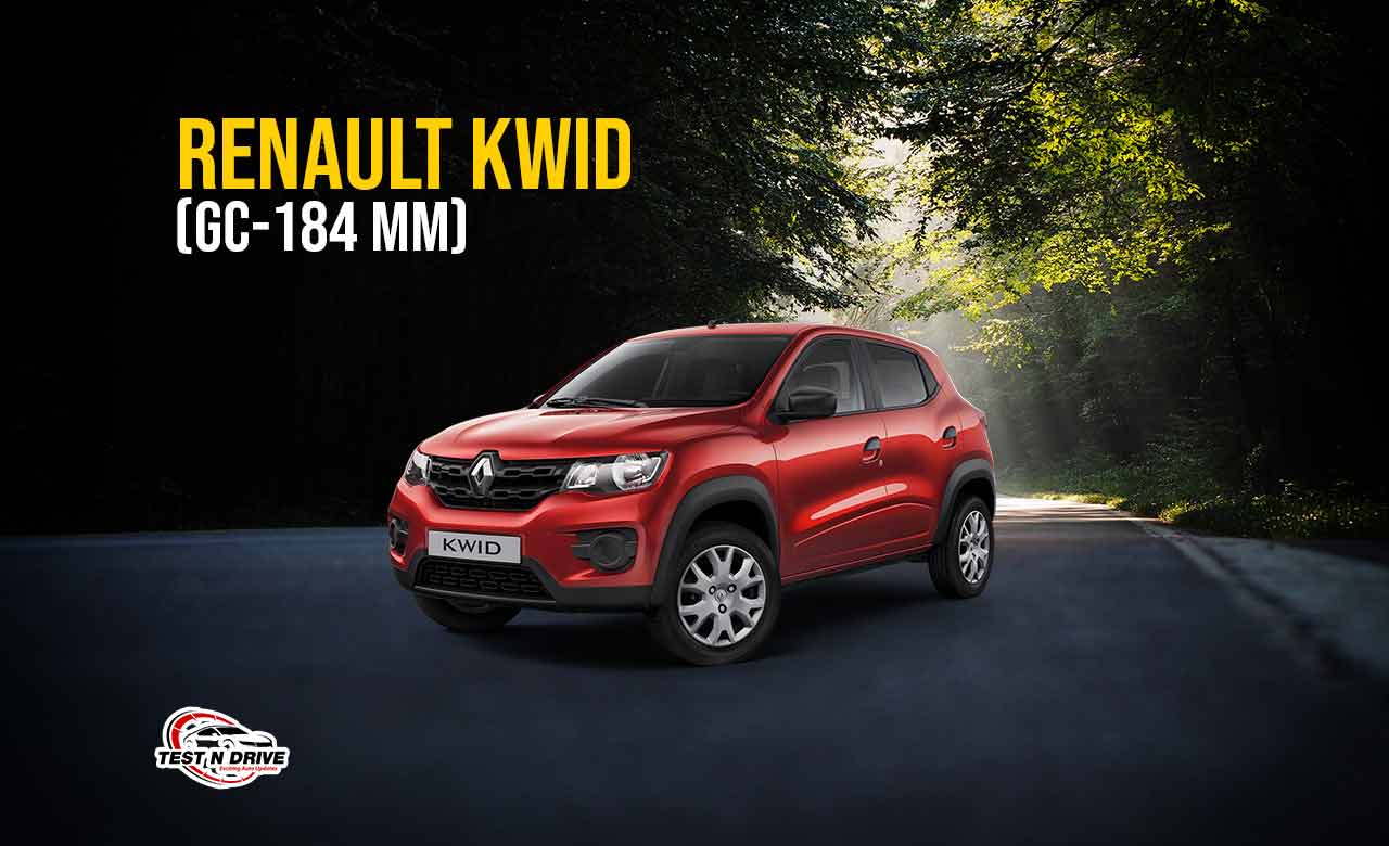 Renault Kwid Ground Clearance - 184 mm